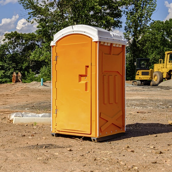 what is the expected delivery and pickup timeframe for the portable toilets in Camanche Village